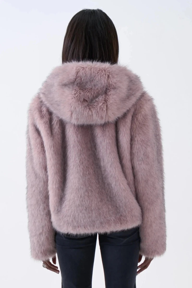 Shop The Ragged Priest The Ragged Priest Julia Pink Faux Fur Coat Jacket for women – premium loungewear and festival fashion at Spoiled Brat