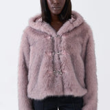 Shop The Ragged Priest The Ragged Priest Julia Pink Faux Fur Coat Jacket for women – premium loungewear and festival fashion at Spoiled Brat