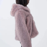 Shop The Ragged Priest The Ragged Priest Julia Pink Faux Fur Coat Jacket for women – premium loungewear and festival fashion at Spoiled Brat