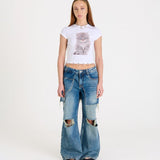 Shop The Ragged Priest The Ragged Priest Kitty Baby Tee Top for women – premium loungewear and festival fashion at Spoiled Brat