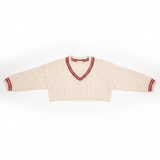 Shop The Ragged Priest The Ragged Priest Load Varsity Crop Cable Knit Jumper Jumper for women – premium loungewear and festival fashion at Spoiled Brat