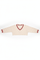 Shop The Ragged Priest The Ragged Priest Load Varsity Crop Cable Knit Jumper Jumper for women – premium loungewear and festival fashion at Spoiled Brat