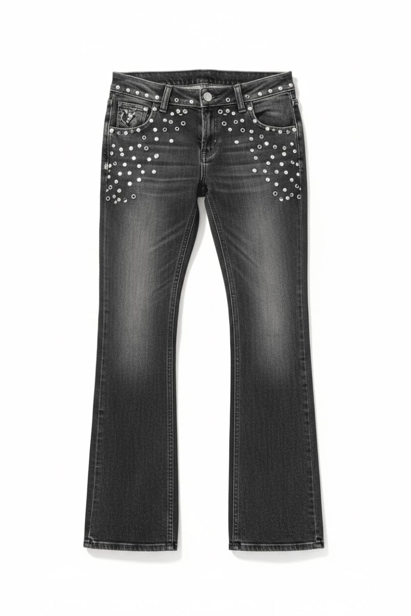 Shop The Ragged Priest The Ragged Priest Locket Charlie Studded Jeans Jeans for women – premium loungewear and festival fashion at Spoiled Brat