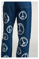 The Ragged Priest Peace Printed Dad Jeans as seen on Chloe Sims Boyfriend Jeans by The Ragged Priest as seen on celebrities
