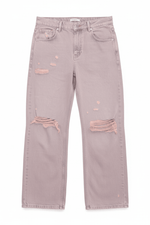 Shop The Ragged Priest The Ragged Priest Pink Wash Distressed Release Jeans Boyfriend Jeans for women – premium loungewear and festival fashion at Spoiled Brat