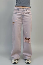 Shop The Ragged Priest The Ragged Priest Pink Wash Distressed Release Jeans Boyfriend Jeans for women – premium loungewear and festival fashion at Spoiled Brat