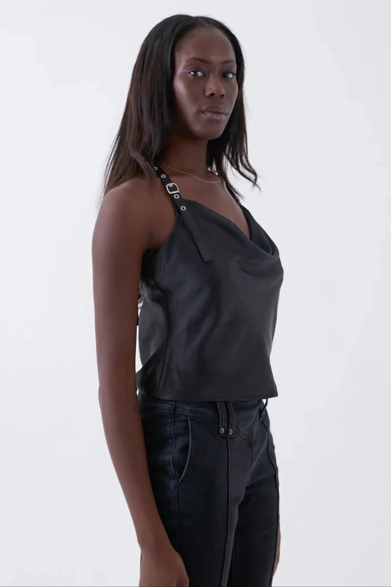 Shop The Ragged Priest The Ragged Priest Raven Satin Chain Cami Top Cami Top for women – premium loungewear and festival fashion at Spoiled Brat