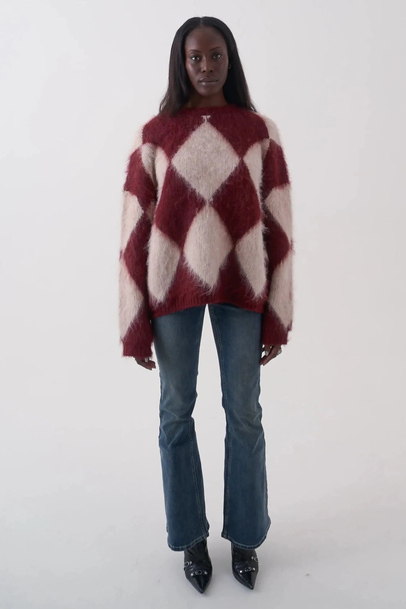 The Ragged Priest Rook Oversized Diamond Knit Jumper - Spoiled Brat