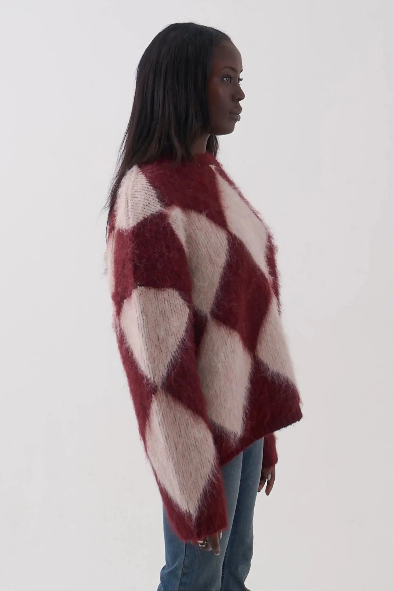 The Ragged Priest Rook Oversized Diamond Knit Jumper - Spoiled Brat