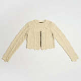 Shop The Ragged Priest The Ragged Priest Saint Zip Cable Knit Jumper Knit Jumper for women – premium loungewear and festival fashion at Spoiled Brat