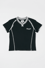 Shop The Ragged Priest The Ragged Priest Score Varsity Baby Polo Tee T-Shirt for women – premium loungewear and festival fashion at Spoiled Brat