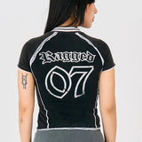 Shop The Ragged Priest The Ragged Priest Score Varsity Baby Polo Tee T-Shirt for women – premium loungewear and festival fashion at Spoiled Brat