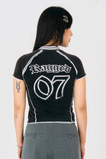 Shop The Ragged Priest The Ragged Priest Score Varsity Baby Polo Tee T-Shirt for women – premium loungewear and festival fashion at Spoiled Brat