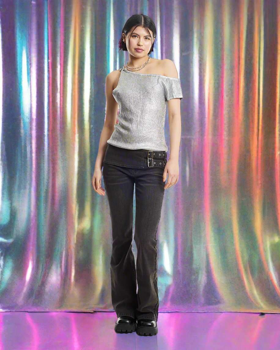 Shop The Ragged Priest The Ragged Priest Shimmer Metallic Top Vest Top for women – premium loungewear and festival fashion at Spoiled Brat