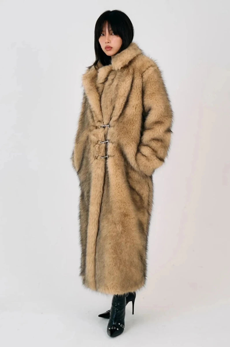 Shop The Ragged Priest The Ragged Priest Tara Maxi Faux Fur Coat Jacket for women – premium loungewear and festival fashion at Spoiled Brat