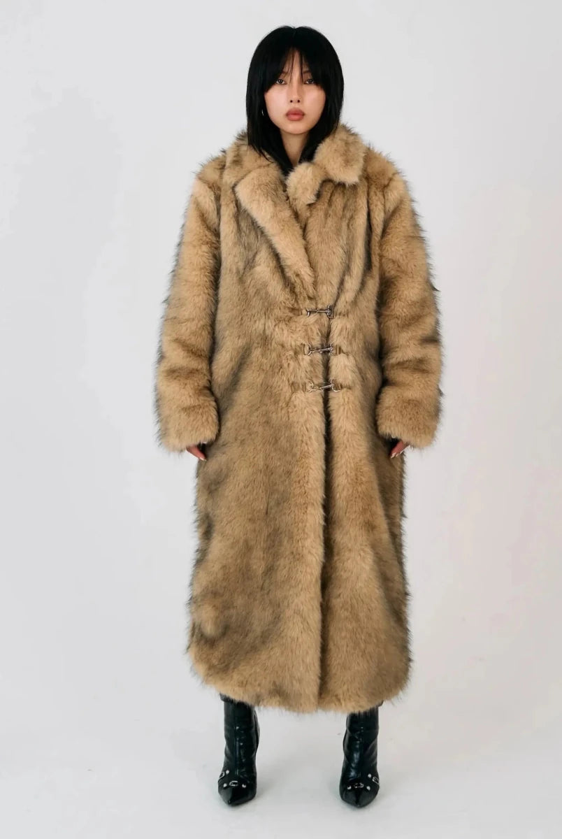 Shop The Ragged Priest The Ragged Priest Tara Maxi Faux Fur Coat Jacket for women – premium loungewear and festival fashion at Spoiled Brat