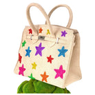 Shop Tiana New York Handmade Beaded Stars Canvas Bag Handbag for women – premium loungewear and festival fashion at Spoiled Brat