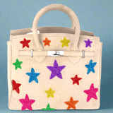 Shop Tiana New York Handmade Beaded Stars Canvas Bag Handbag for women – premium loungewear and festival fashion at Spoiled Brat