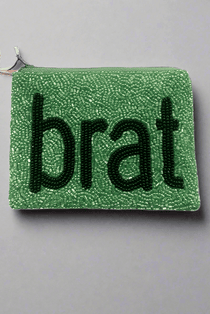 Shop Tiana New York Tiana Designs Hand Beaded BRAT Coin Purse Purse for women – premium loungewear and festival fashion at Spoiled Brat