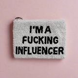 Shop Tiana New York Tiana Designs Hand Beaded Im A Influencer Coin Purse Purse for women – premium loungewear and festival fashion at Spoiled Brat