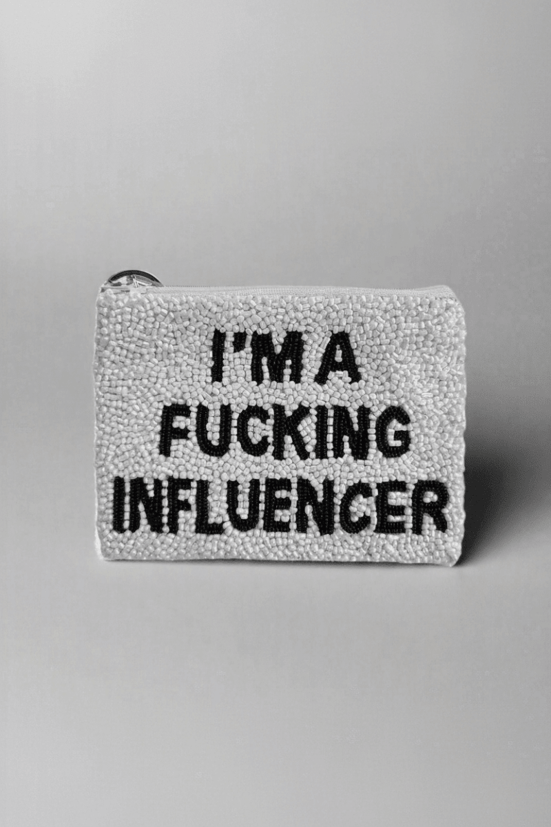 Shop Tiana New York Tiana Designs Hand Beaded Im A Influencer Coin Purse Purse for women – premium loungewear and festival fashion at Spoiled Brat