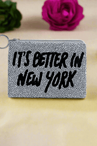Shop Tiana New York Tiana Designs Hand Beaded Its Better in New York Coin Purse Purse for women – premium loungewear and festival fashion at Spoiled Brat