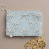 Shop Tiana New York Tiana Designs Hand Beaded Pearl Bows Coin Purse Purse for women – premium loungewear and festival fashion at Spoiled Brat