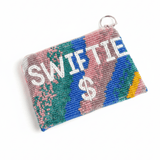 Shop Tiana New York Tiana Designs Hand Beaded Rainbow SWIFTIE Coin Purse Purse for women – premium loungewear and festival fashion at Spoiled Brat