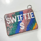 Shop Tiana New York Tiana Designs Hand Beaded Rainbow SWIFTIE Coin Purse Purse for women – premium loungewear and festival fashion at Spoiled Brat
