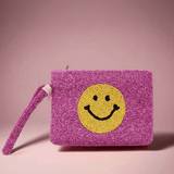 Shop Tiana New York Tiana Designs Hand Beaded Smiley Coin Purse Wristlet Handbag for women – premium loungewear and festival fashion at Spoiled Brat