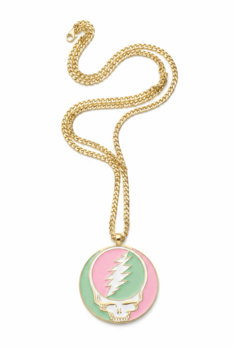 Shop Trixy Starr Trixy Starr x Grateful Dead Pastel Stealie Necklace Necklace for women – premium loungewear and festival fashion at Spoiled Brat