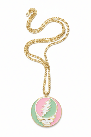 Shop Trixy Starr Trixy Starr x Grateful Dead Pastel Stealie Necklace Necklace for women – premium loungewear and festival fashion at Spoiled Brat