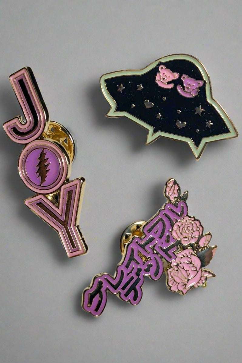 Shop Trixy Starr Trixy Starr x Grateful Dead Pin Set Pin for women – premium loungewear and festival fashion at Spoiled Brat