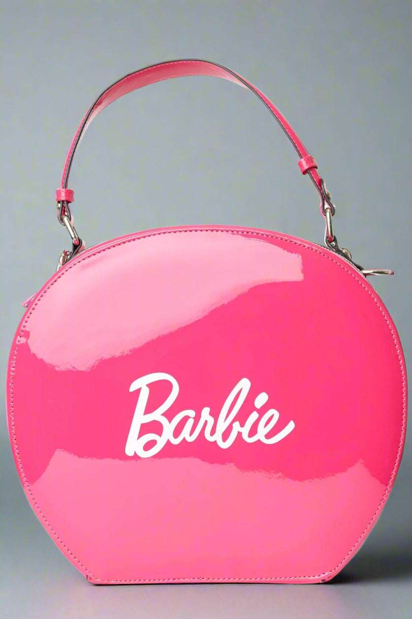 Shop Unique Vintage Barbie X Unique Vintage 1950s Pink Leatherette Commuter Set Circle Bag Cross Body Bag for women – premium loungewear and festival fashion at Spoiled Brat