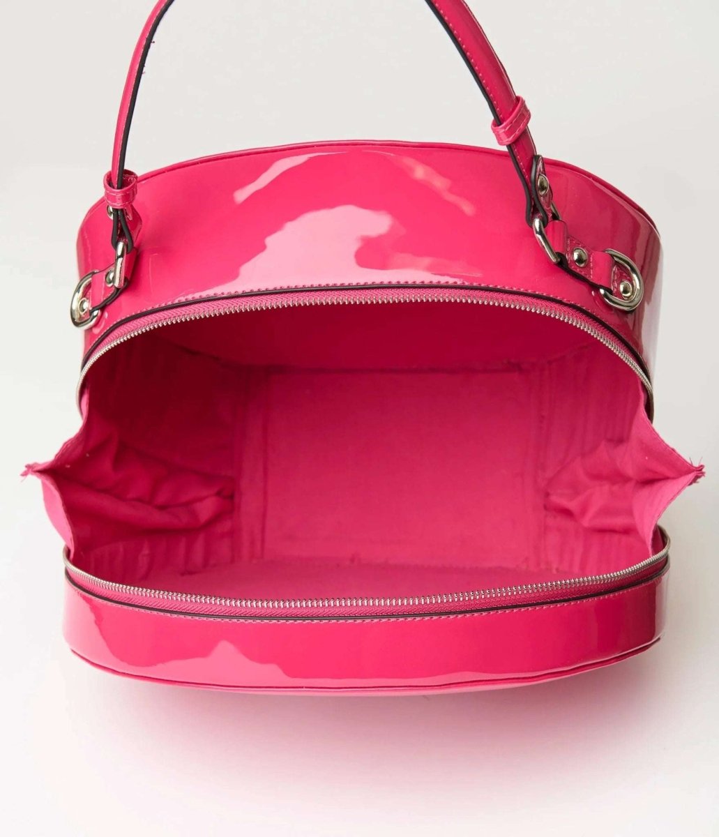 Shop Unique Vintage Barbie X Unique Vintage 1950s Pink Leatherette Commuter Set Circle Bag Cross Body Bag for women – premium loungewear and festival fashion at Spoiled Brat