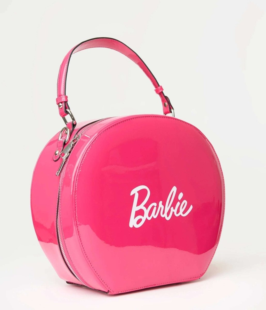 Shop Unique Vintage Barbie X Unique Vintage 1950s Pink Leatherette Commuter Set Circle Bag Cross Body Bag for women – premium loungewear and festival fashion at Spoiled Brat