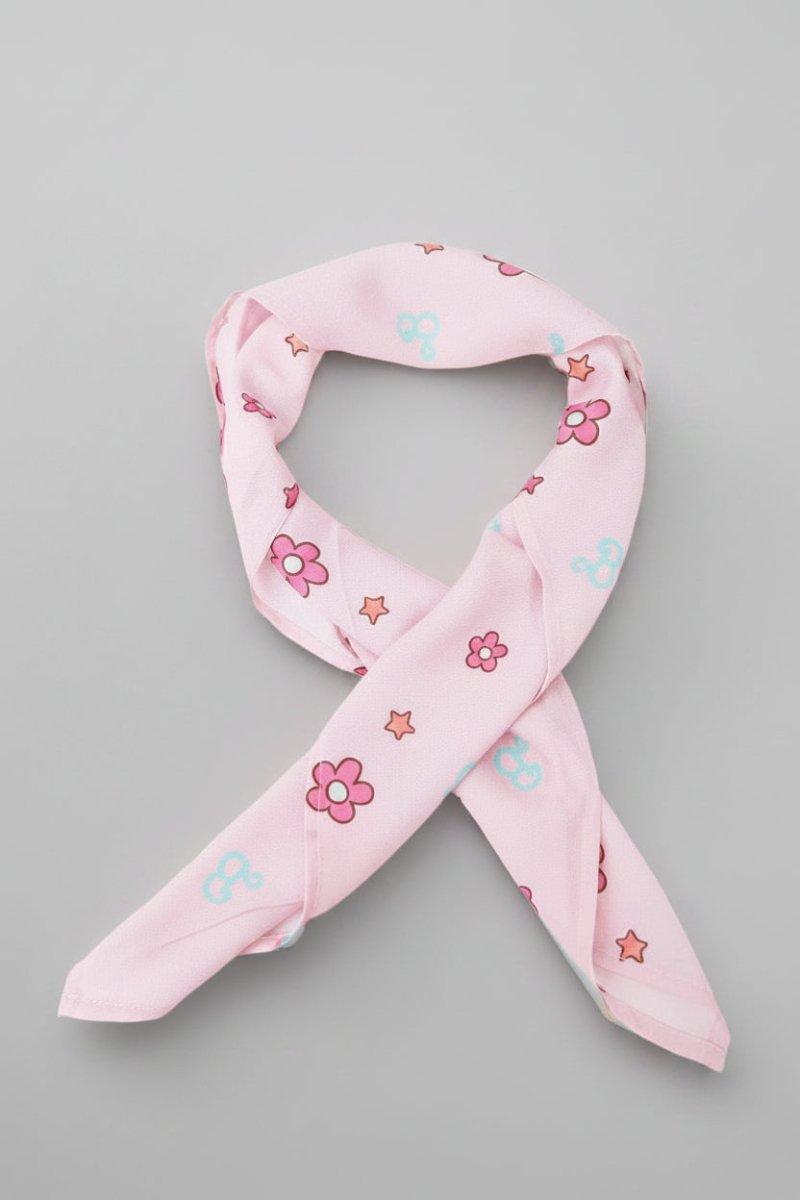 Shop Unique Vintage Barbie X Unique Vintage 1970s Pink Barbie Print Hair Scarf Scarf for women – premium loungewear and festival fashion at Spoiled Brat