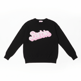 Shop Unique Vintage Barbie x Unique Vintage Black Barbie Logo Sweater Sweatshirt for women – premium loungewear and festival fashion at Spoiled Brat