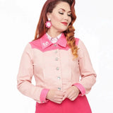 Shop Unique Vintage Barbie X Unique Vintage Pink Barbie Denim Western Jacket Denim Jackets for women – premium loungewear and festival fashion at Spoiled Brat