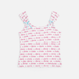 Shop Unique Vintage Barbie X Unique Vintage White & Pink Barbie Print Tank Top Cami Top for women – premium loungewear and festival fashion at Spoiled Brat