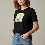 Shop Unique Vintage Beetlejuice X Unique Vintage Black Beetlejuice Polaroid Fitted Tee T-Shirt for women – premium loungewear and festival fashion at Spoiled Brat