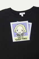 Shop Unique Vintage Beetlejuice X Unique Vintage Black Beetlejuice Polaroid Fitted Tee T-Shirt for women – premium loungewear and festival fashion at Spoiled Brat