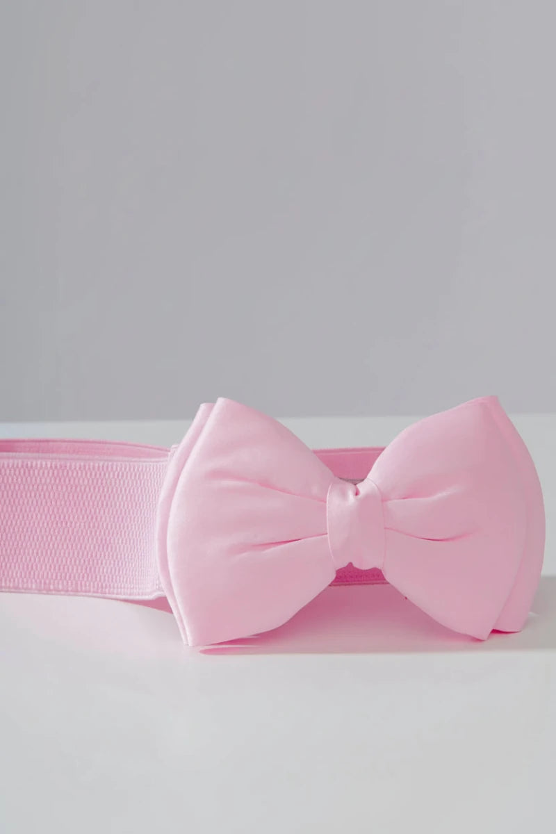 Shop Unique Vintage Unique Vintage Pink Bow Cinch Belt Belt for women – premium loungewear and festival fashion at Spoiled Brat