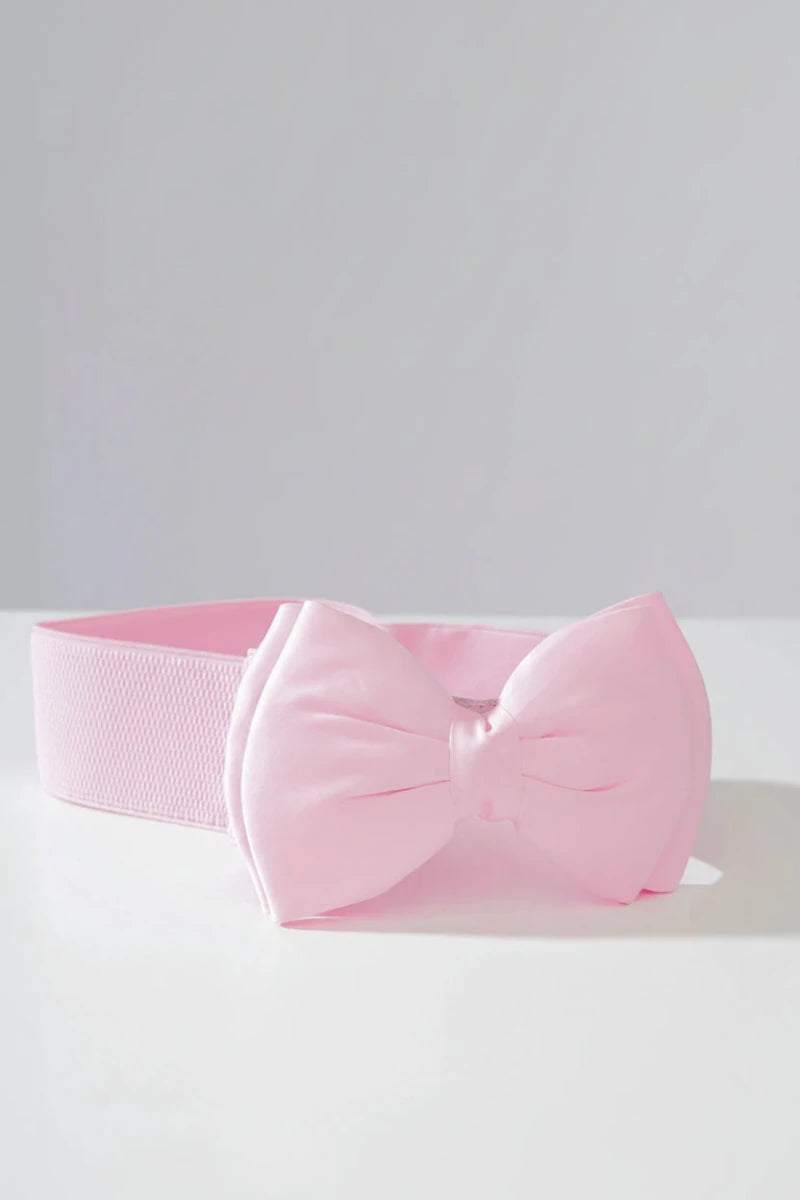 Shop Unique Vintage Unique Vintage Pink Bow Cinch Belt Belt for women – premium loungewear and festival fashion at Spoiled Brat