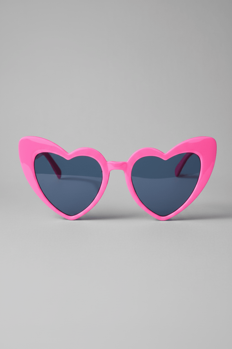 Shop Unique Vintage Unique Vintage x Barbie Hot Pink Heart Frame Sunglasses Sunglasses for women – premium loungewear and festival fashion at Spoiled Brat