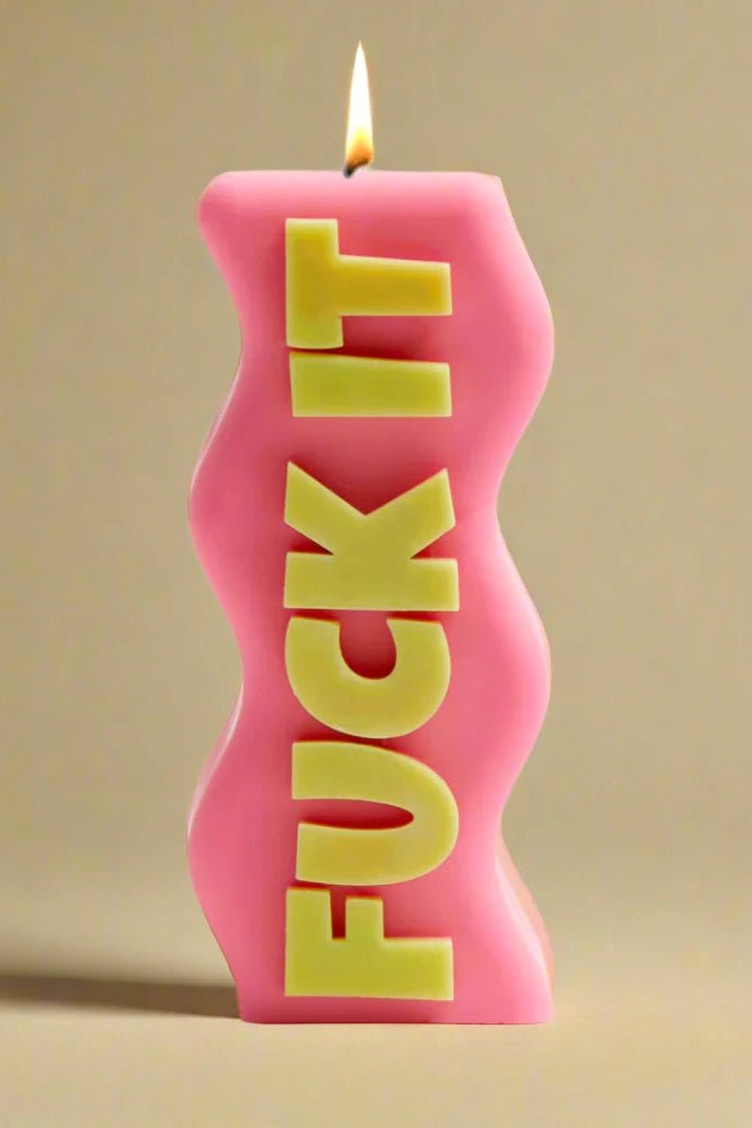 Wavey Casa Fuck It Candle by Wavey Casa – Candles – Pink | Spoiled Brat UK