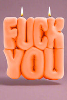 Wavey Casa FUCK You Orange Puffer Candle by Wavey Casa – Candles – Orange | Spoiled Brat UK