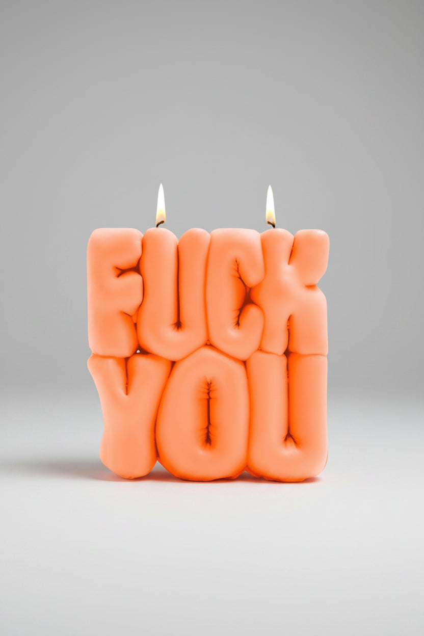 Shop Wavey Casa Wavey Casa FUCK You Orange Puffer Candle Candles for women – premium loungewear and festival fashion at Spoiled Brat