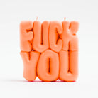 Wavey Casa FUCK You Orange Puffer Candle by Wavey Casa – Candles – Orange | Spoiled Brat UK