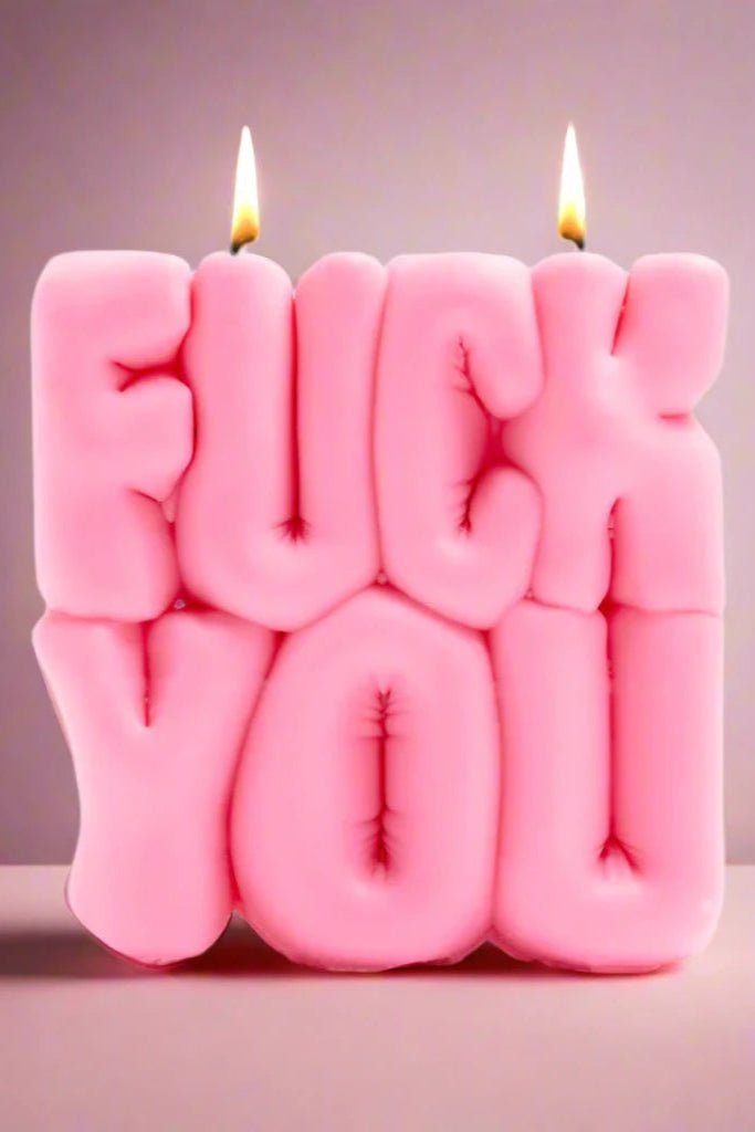 Shop Wavey Casa Wavey Casa FUCK You Pink Puffer Candle Candles for women – premium loungewear and festival fashion at Spoiled Brat